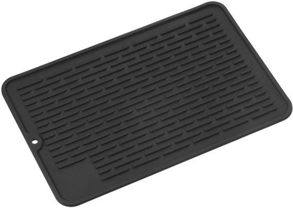 Protection plan de travail tapis silicone noir 30x20 cm pour cuisine