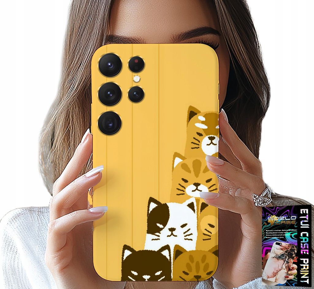 ETUI FÜR SAMSUNG GALAXY S22 Ultra - LIEBE KATZE, KATZE DESIGN, HÜLLE + DATEI