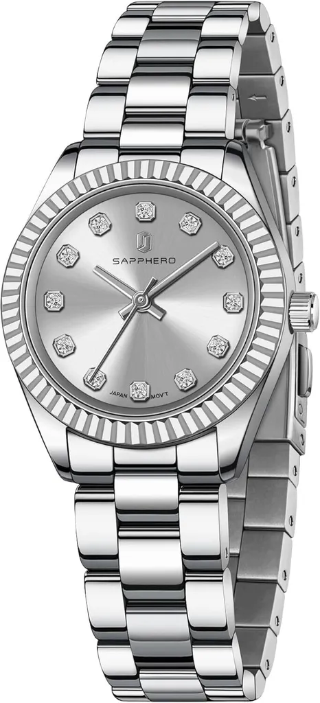 Regalo Donna Orologio Acciaio con Cristalli - Elegante e Impermeabile