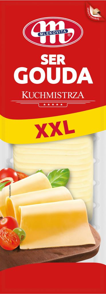 Mlekovita Ser Gouda plastry 1kg Zdjęcie produktu 