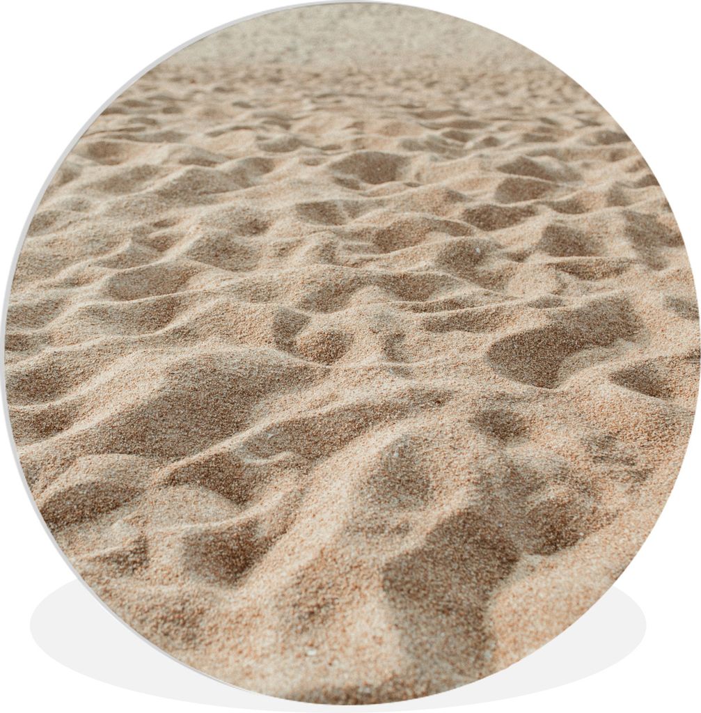 MuchoWow Rundes Wandbild - Runde Bilder Sommer - Strand - Sand Ø 60 cm Kreis Wanddekoration Kunststoff - Wandkreis - Wandschmuck - Wand Kreis - ...