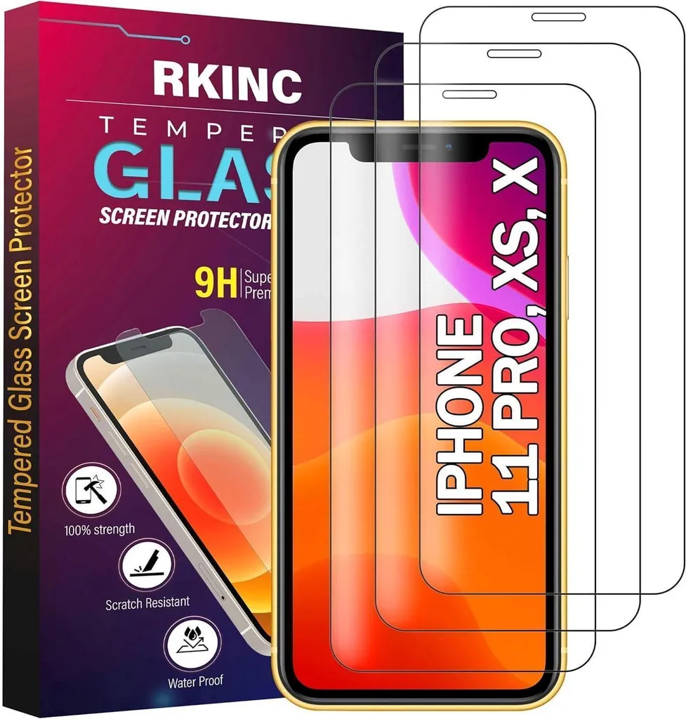 Vetro Blindato iPhone 11 Pro XS X 5,8" | Kit 3 Pezzi 9H Antigraffio