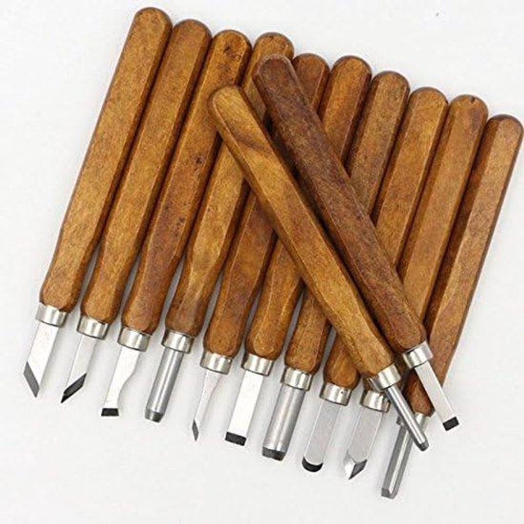 12-teiliges Holz- und Metall-Setset für Holzbearbeitung - Holzschlagschraubenset - Holzbearbeitungswerkzeug aus Holz und Edelstahl