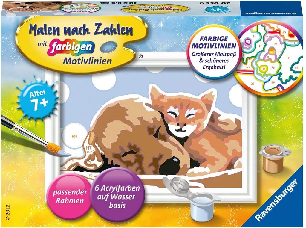 Ravensburger Verlag GmbH Ravensburger Malen nach Zahlen 20055 - Tierliebe – Kinder ab 9 Jahren 1