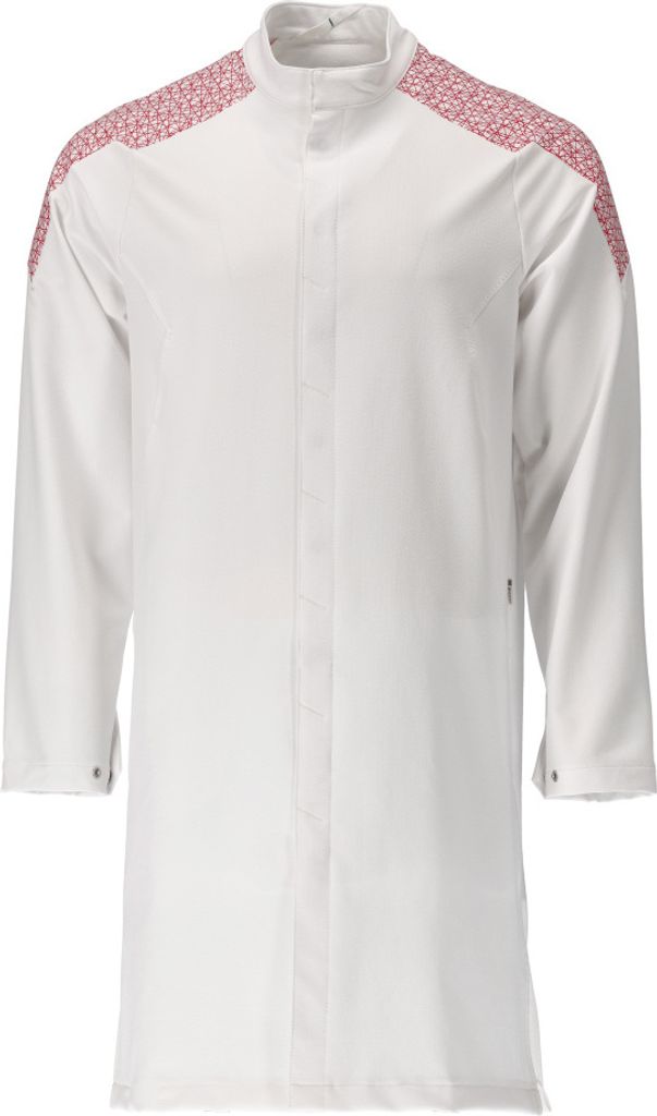 MASCOT Herren Kittel, lang FOOD & CARE Weiß / Verkehrsrot XL