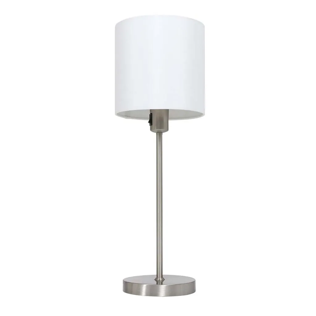 Mexlite Noor 1563ST Lampada da Tavolo in Acciaio e Tessuto - Compra Online