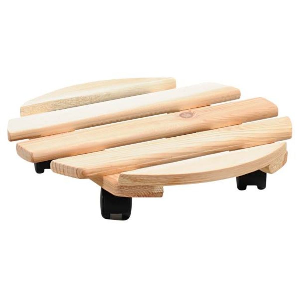 KESPER 69101 Pflanzenroller rund ausem Kiefernholz / Pflanzenstand / Rollunterlage