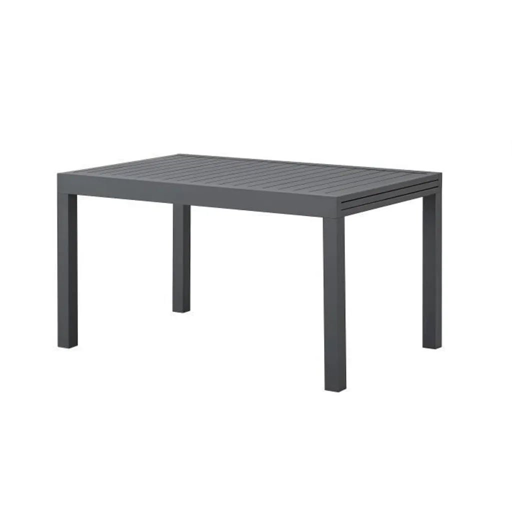 Table de jardin extensible 135-270 cm en aluminium gris foncé 6-8 places