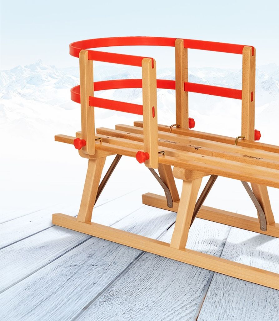 Rodelberg® Davos-Schlitten Holz 115 cm