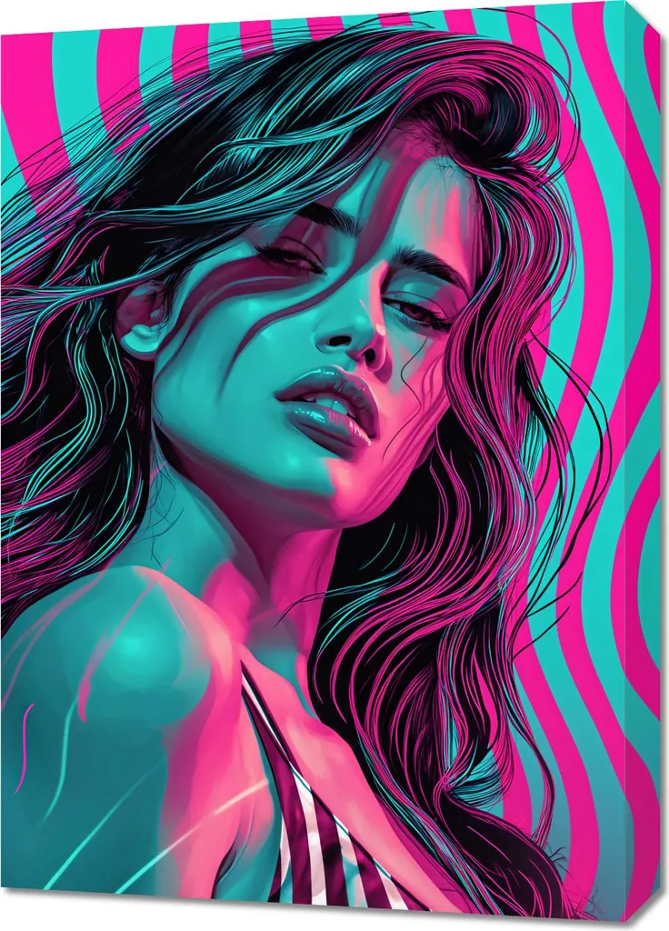 Affiche Décorative 50 x 70 cm Neonblick - Poster Mural Style Contemporain