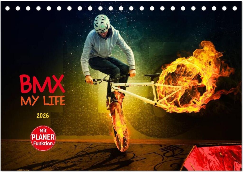 BMX My Life (Tischkalender 2026 DIN A5 quer), CALVENDO Monatskalender