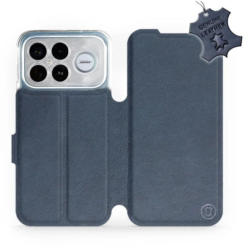 Echtleder Handyhülle für Xiaomi POCO F8 Ultra, Mobiwear Leather, Dunkelblau