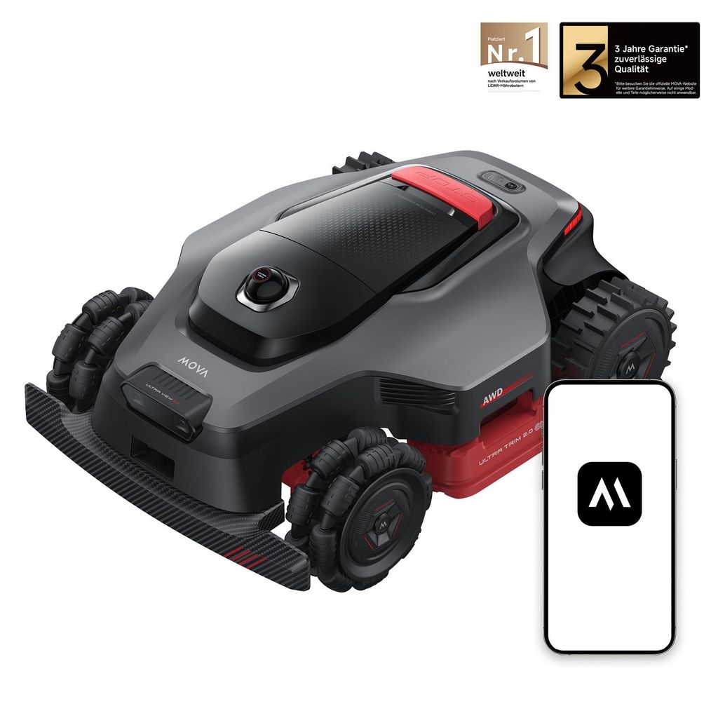 Robot tondeuse MOVA LiDAX Ultra 2000 AWD – LiDAR 3D et Image du produit 