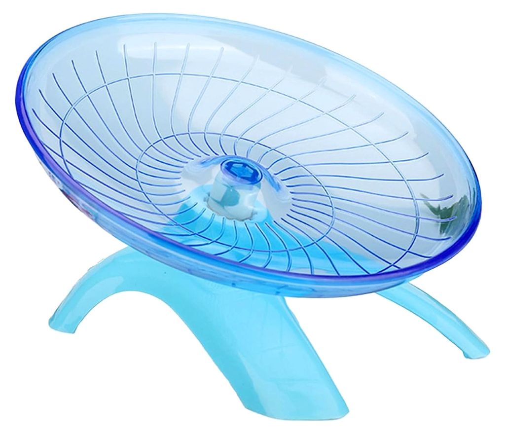Hamster-Untertasse, leises Laufrad, 30,5 cm, geeignet für Meerschweinchen, Hamster, Igel und andere Kleintiere, für sichere Bewegung (blau)