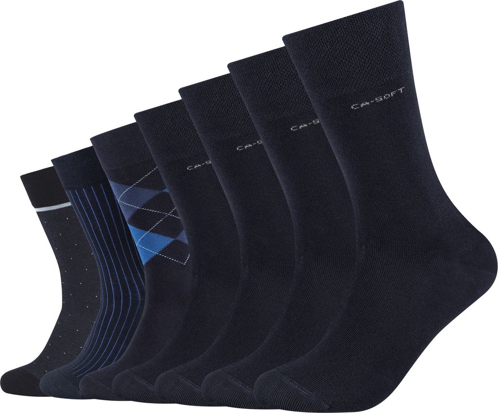 Camano Socken 7er-Pack ca-soft mit weichem Komfortbund navy 39-42