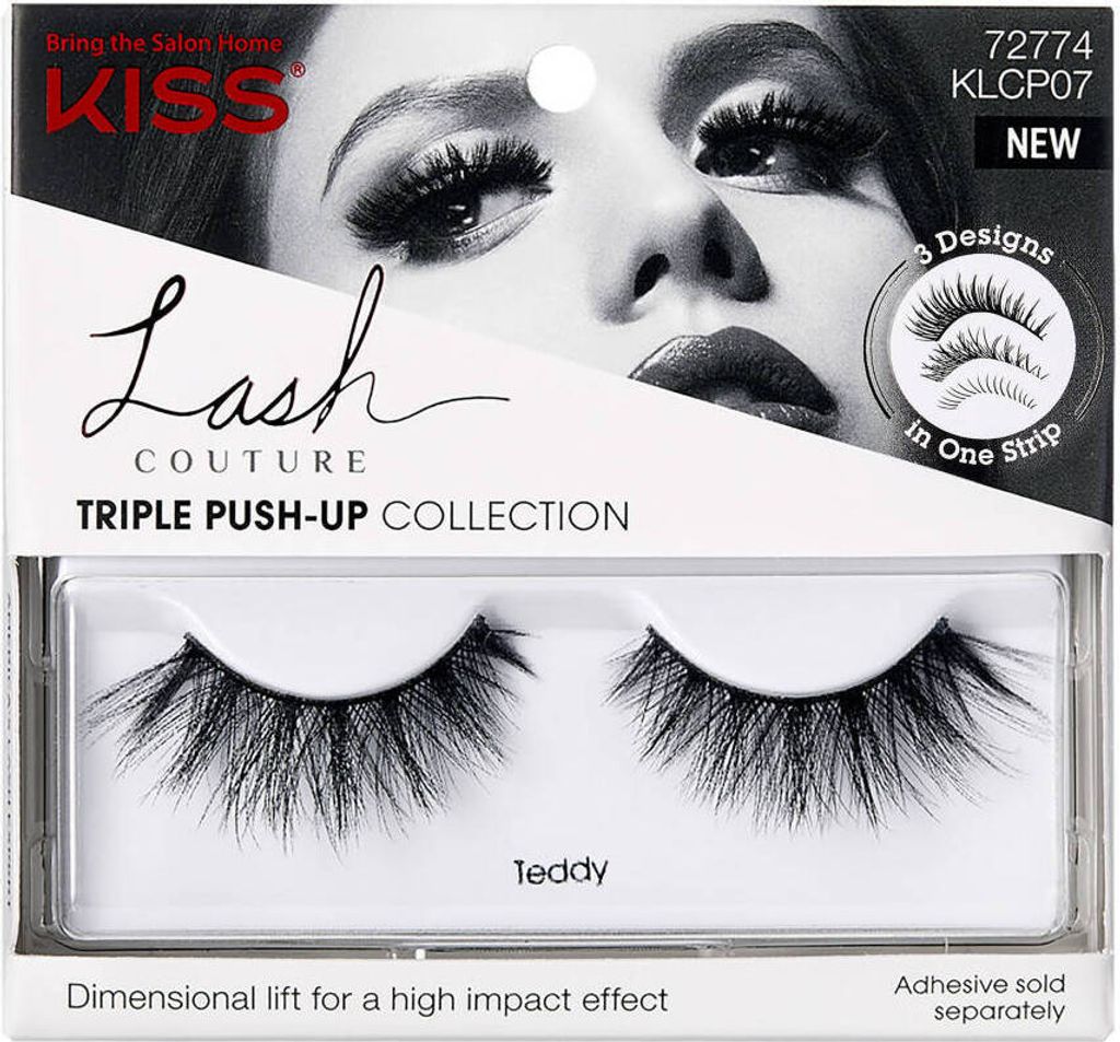 Kiss | Künstliche Wimpern, Wimpernstreifen, VTeddy Kiss, lang, dick, 1 Paar