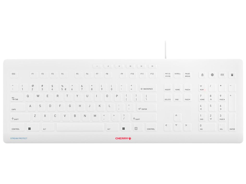 Cherry STREAM PROTECT wh Keyboard DE
