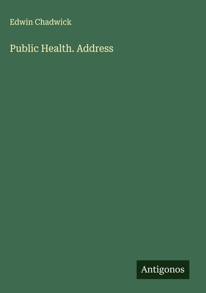 Öffentliche Gesundheit. Anschrift