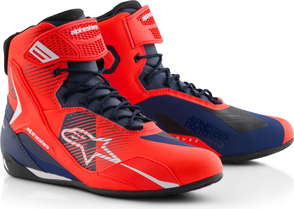 Alpinestars MM93 Faster-4 Motorrad Schuhe, schwarz/rot, 11.5