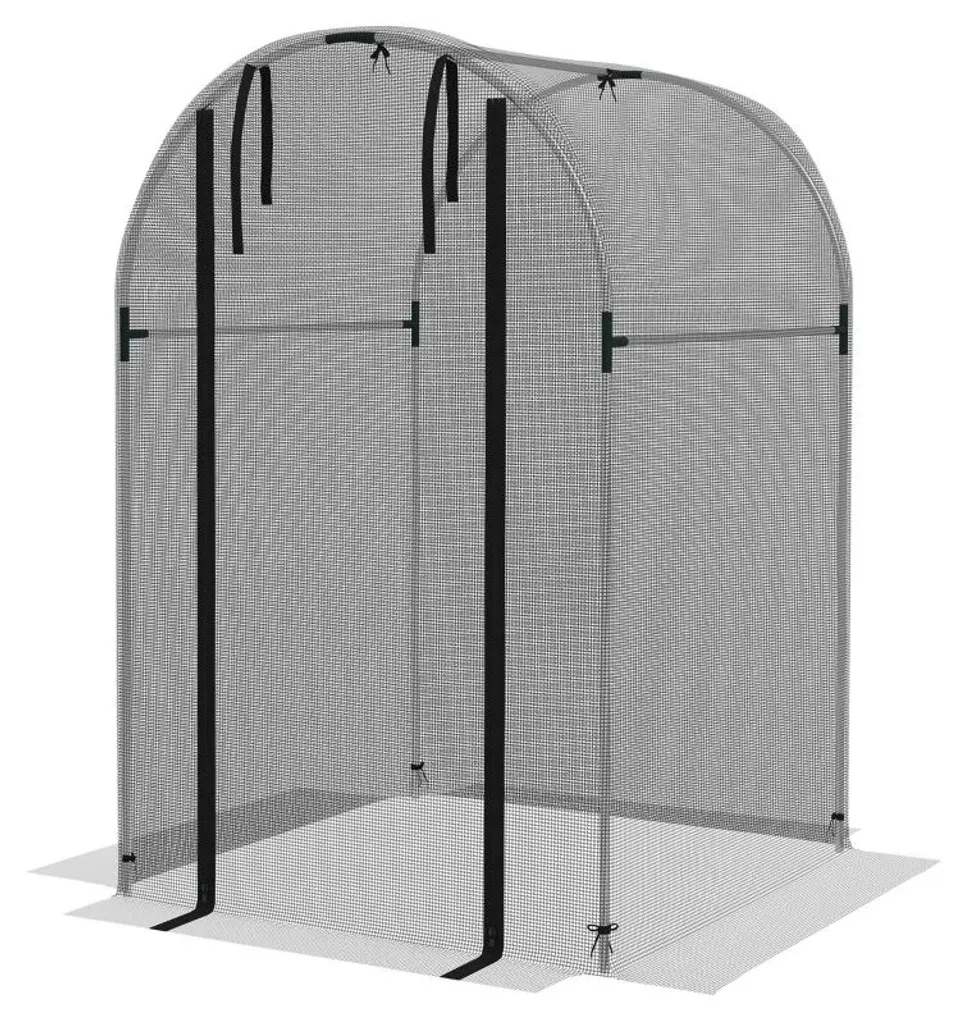 Cage de protection de jardin avec filet anti-oiseaux et porte zippée