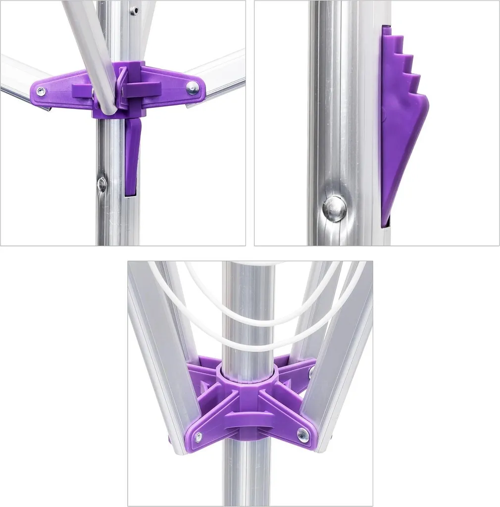 Séchoir rotatif compact 19m idéal pour petits jardins avec support - 9