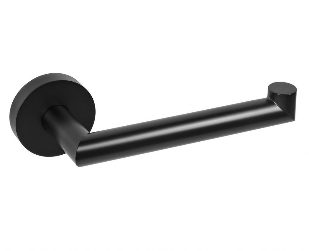 Sapho X-ROUND BLACK Toilettenpapierhalter, Schwarz matt