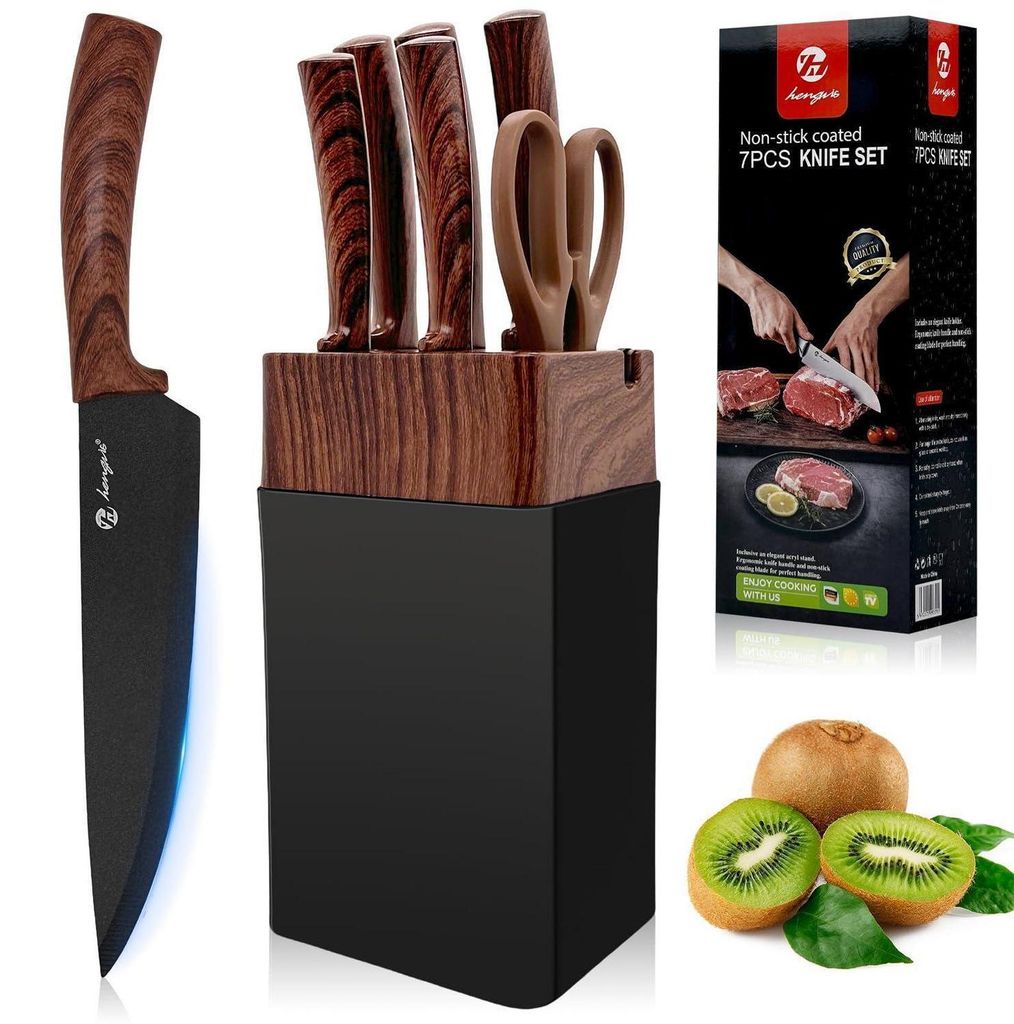 Kookmessen set, 7-delig, met messenblok, roestvrij staal, Productafbeelding 