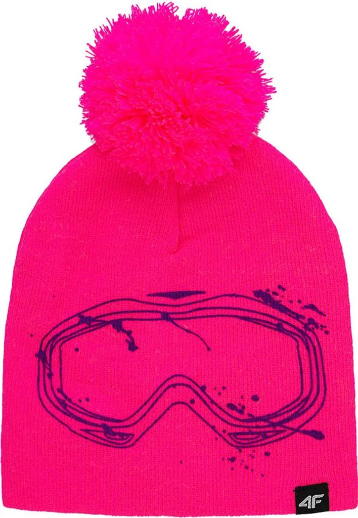 Bonnet de Sport Fille 4F JCAD00655S Respirant et Isolant Rose Uni