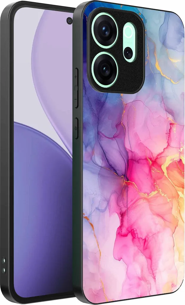 Custodia Oppo Reno 14 F Marble Design Rainbow - Slim TPU Case Smartphonics