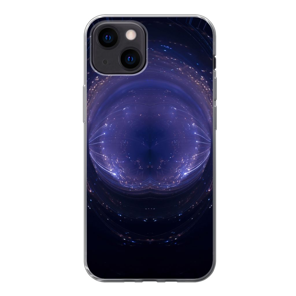 MuchoWow Handyhülle Schutzhülle Hülle für iPhone 13 mini Licht - Abstrakt - Nacht Silikon Softcase Handy Hülle - Softcase