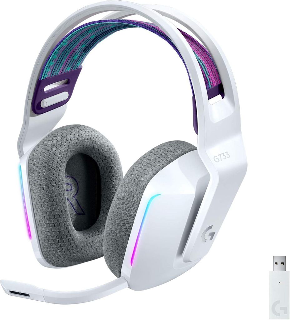Kabelloses Gaming Headset mit RGB, PRO-G Sound, abnehmbarem Mikrofon, Memory-Foam Komfort & großer Akku