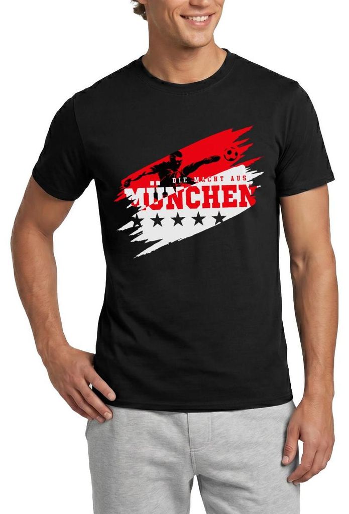 Spreadshirt Die Macht Aus München Ultra Fußball Fan Männer T-Shirt, XL, Schwarz