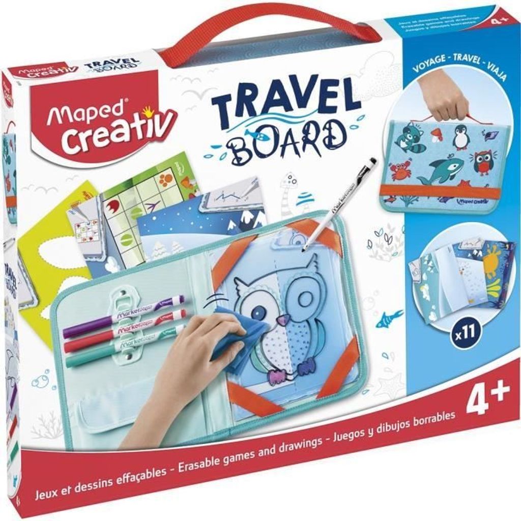 Fun Craft Lavagna LCD Disegno Per Bambini: Tablet 3D Con Schermo Verde, Giocattolo Educativo Portatile Da Viaggio Dai 3 Anni - 3