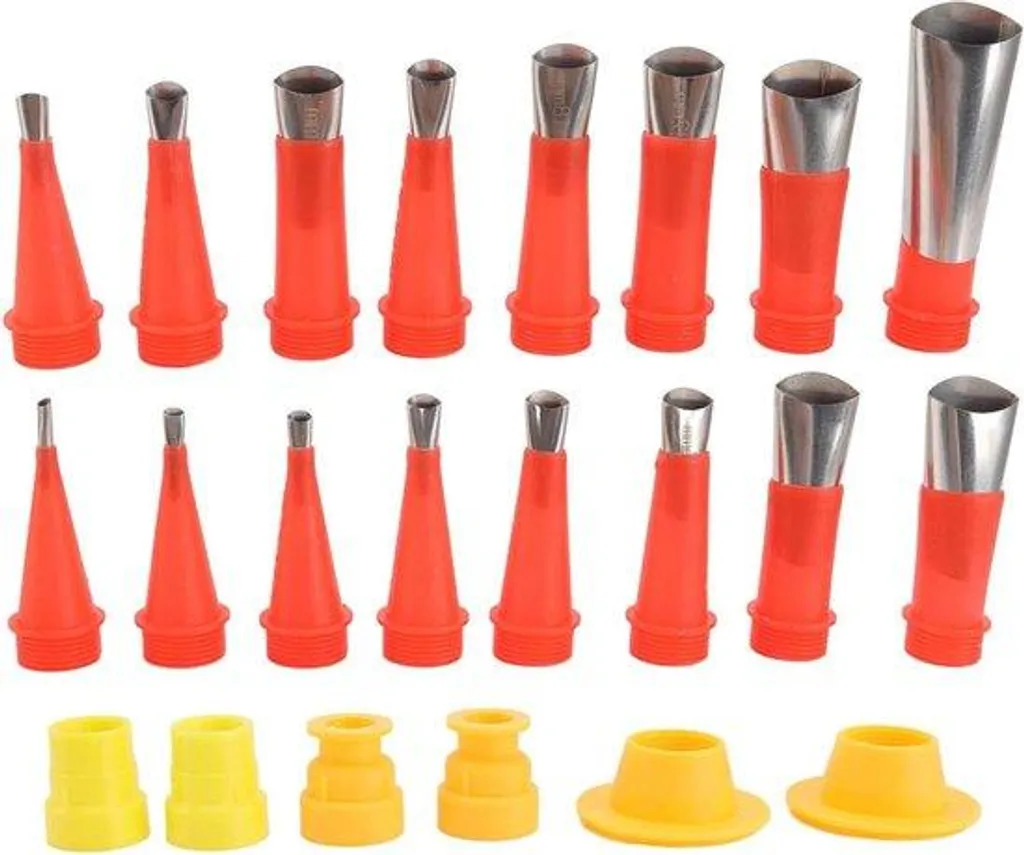 Kit buses silicone inox 16 pièces réutilisables pour finitions joints