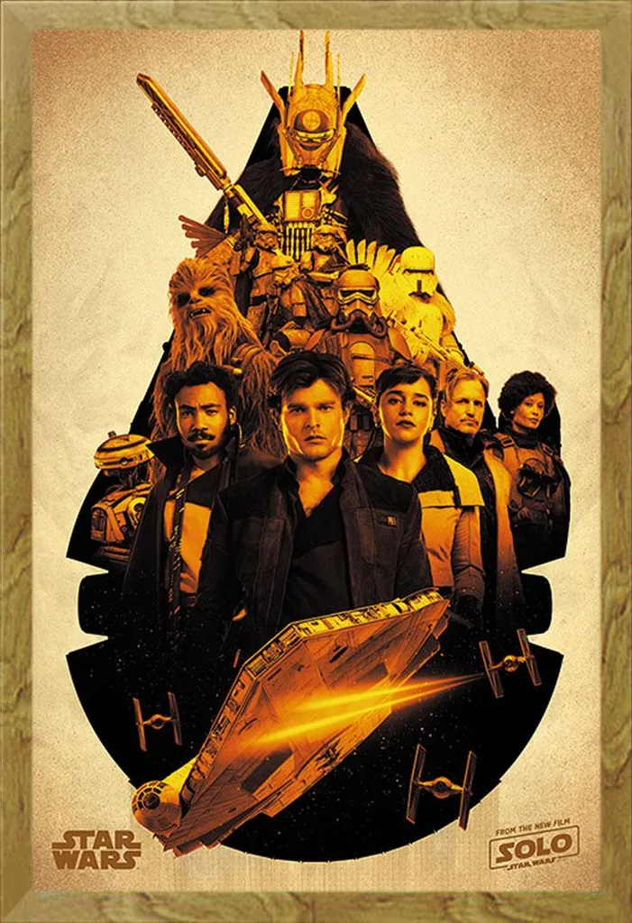 Cornice Shinsuke Rovere con Poster Millennium Falcon Star Wars 61x91cm