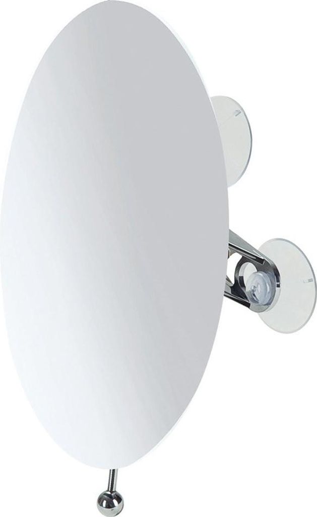 möve Mirrors Spiegel oval mit 5fach Vergrößerung und Saugnäpfen 15 x 20 cm aus Edelstahl, silver