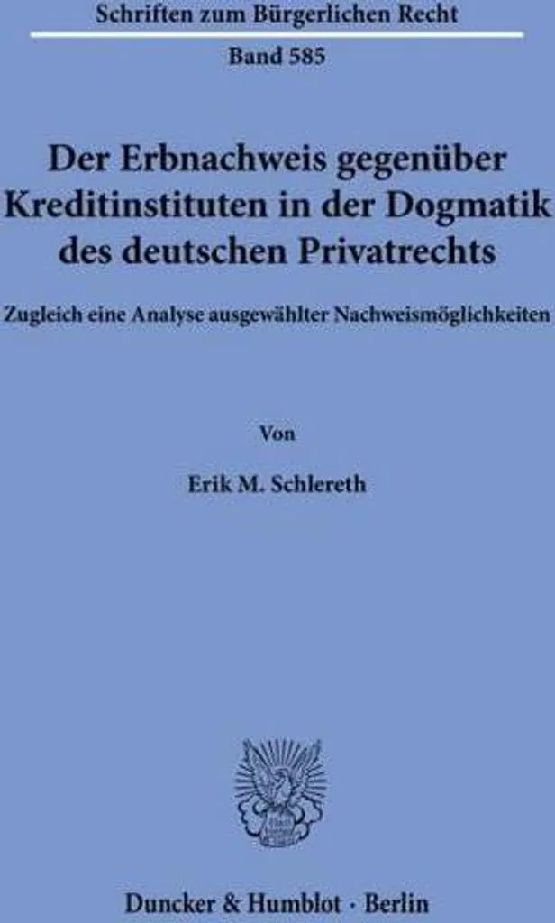 La preuve de la qualité d'héritier en droit privé allemand - Livre Droit