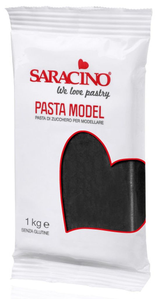 Pâte à sucre noire modelable Saracino, 1 kg Image du produit 