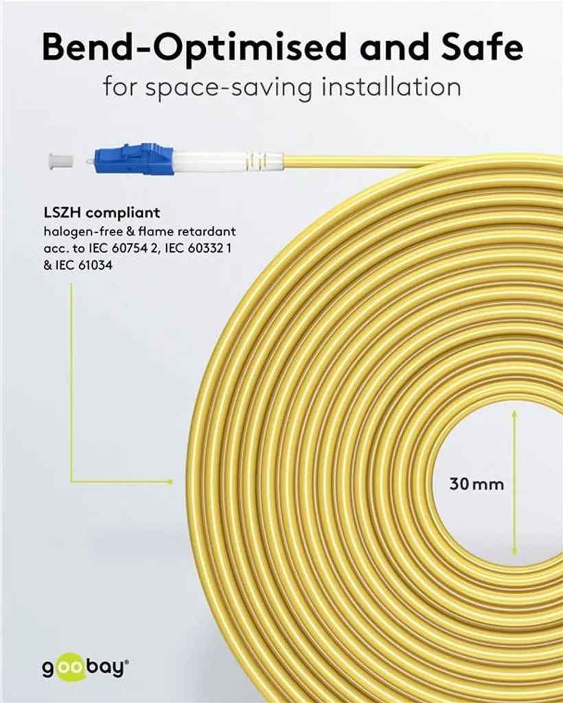 Cavo Fibra Ottica OS2 Goobay 59655 25m SC/APC-LC/UPC Giallo - 4