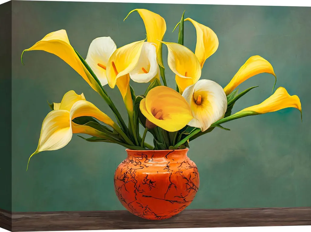 Idea Regalo Quadro Luca Villa Calle Gialle 60x40 - Stampa su Tela