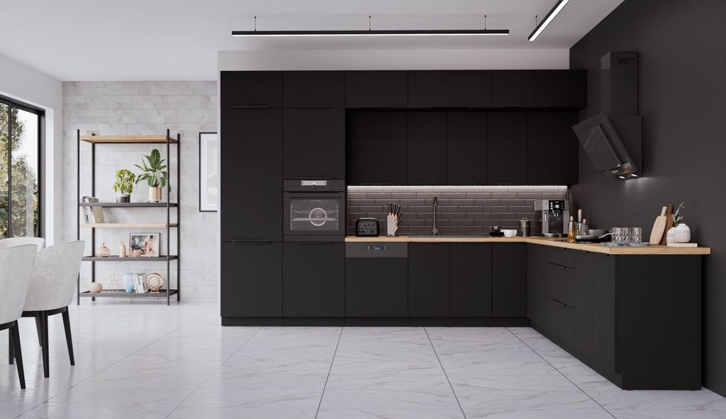 Winkelküche SIENA 350x290 cm Küchenzeile Eckküche Küche Produktbild 