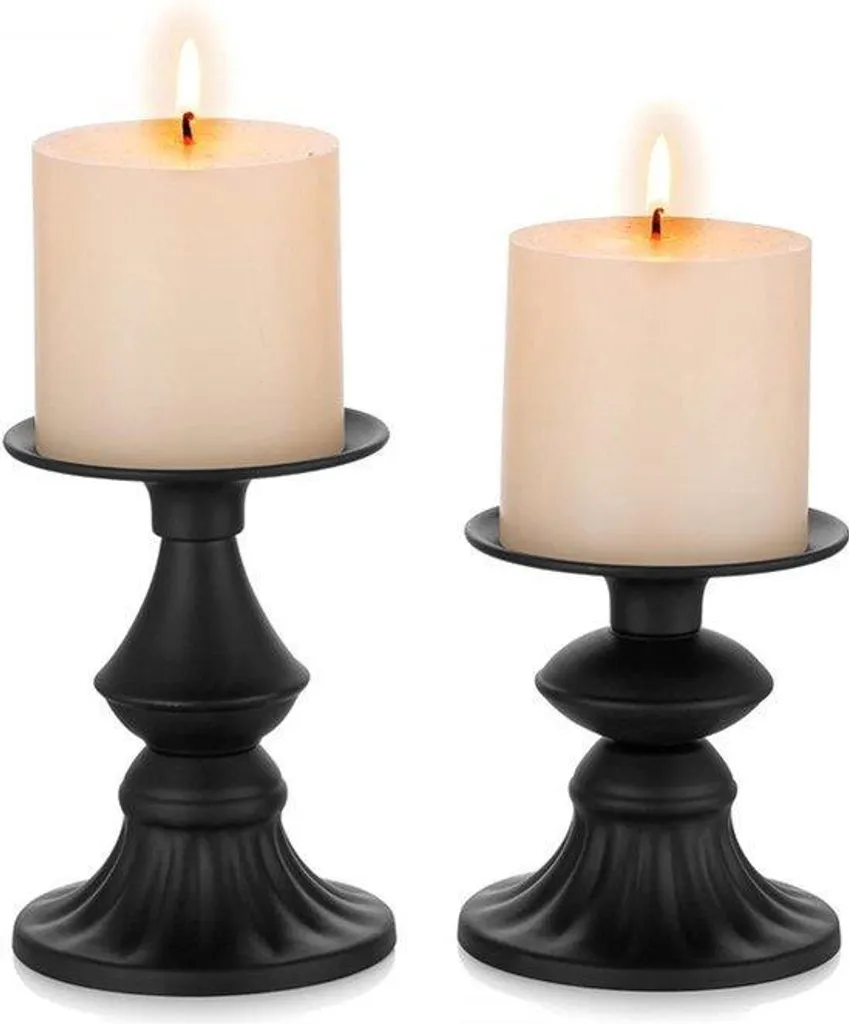 Chandelier noir moderne pour bougies flambeaux et décoration d'intérieur