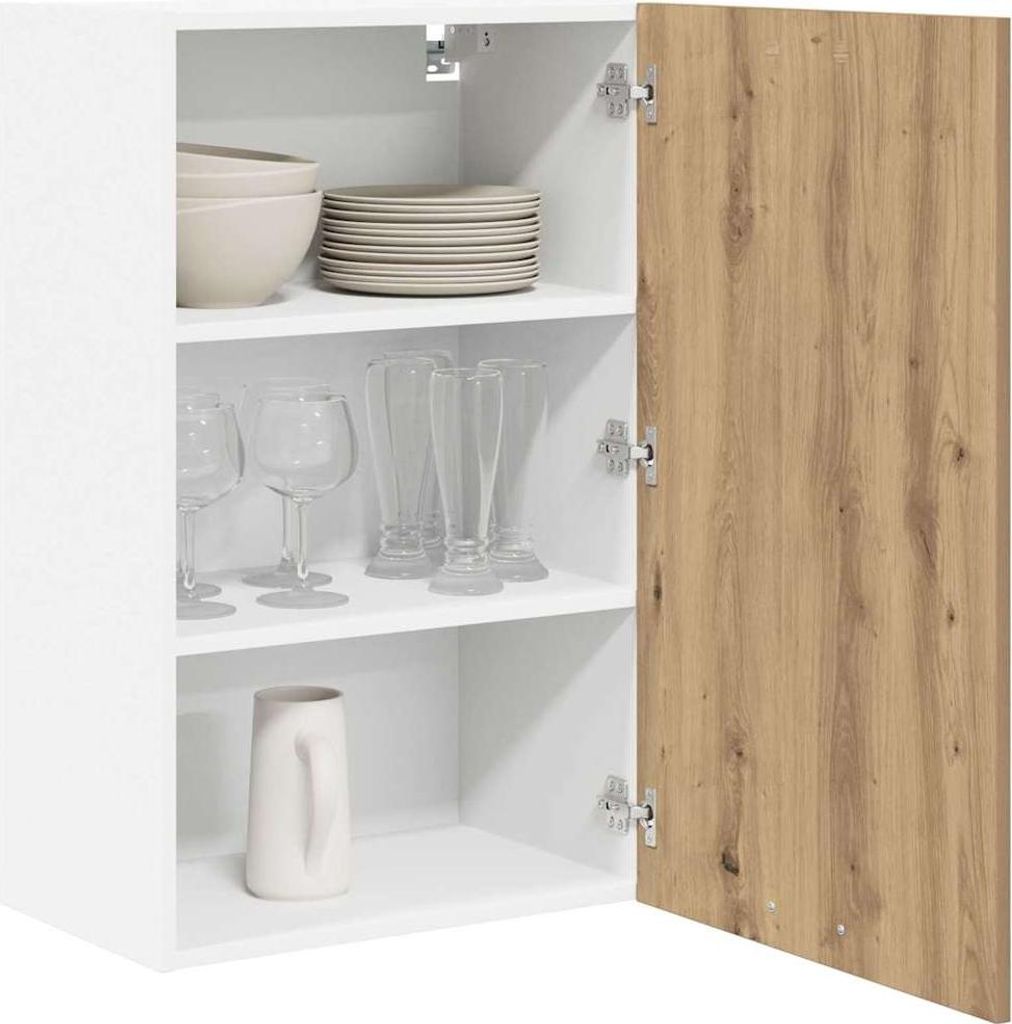 (Robust Möbel) Hängeschrank mit Tür Artisan-Eiche und Weiß 50 x 31 x 80cm - CL286099 - Küchenschränke