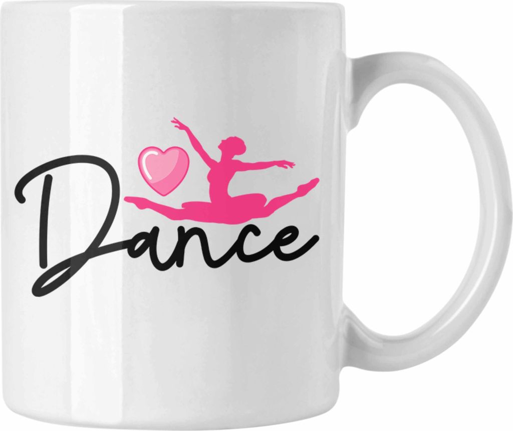Trendation - Tasse Ballett Ballerina Motiv Geschenk für Tanzliebhaber Ballerina-Fans (Weiß)