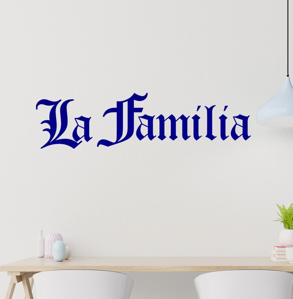 La Familia Wandtattoo in 6 Größen - Wandaufkleber Wall Sticker - Dekoration, Küche, Wohnzimmer, Schlafzimmer, Badezimmer