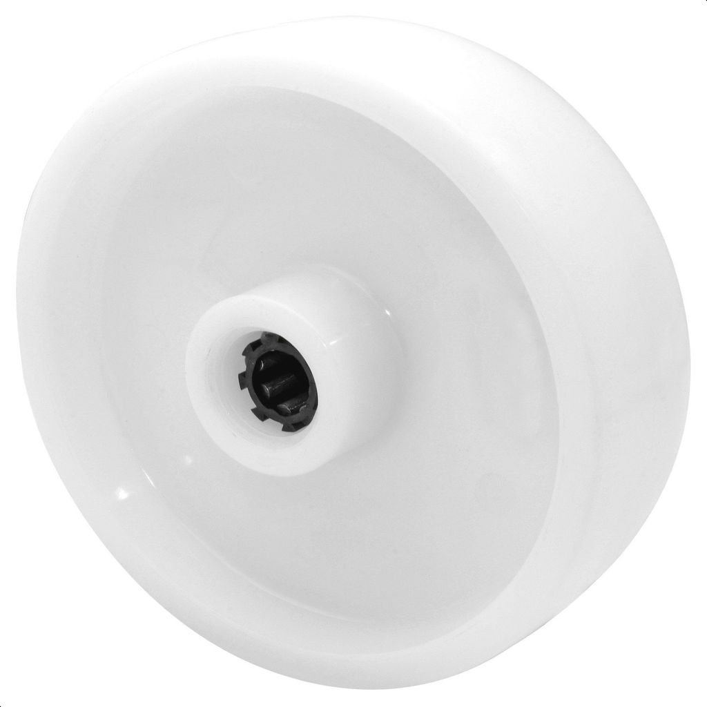 WAGNER Lenkrolle / Bockrolle / Möbelrolle Ersatzrad - Ø 125 mm, weiß, Tragkraft 100 kg - 04952501