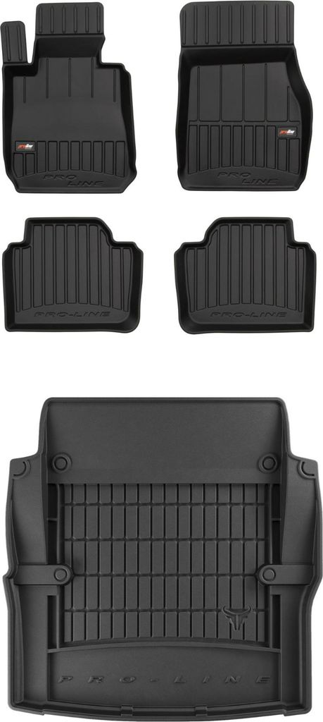 FROGUM Gummimatten Auto Fußmatten + Kofferraummatte für BMW 3er F30 2011-2018