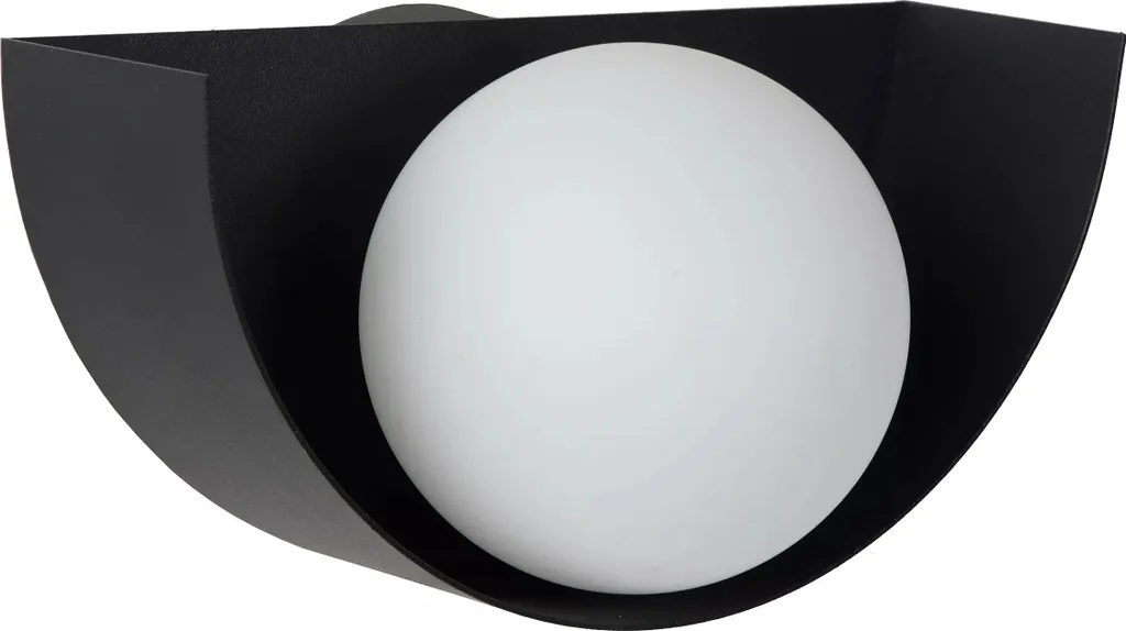 Applique Murale Contrastée Noir et Blanc Globe en Verre BENNI 1xG9 28W