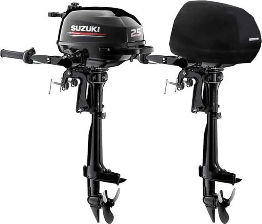 Couvercle de protection argenté pour moteur hors-bord Suzuki 68 cm³