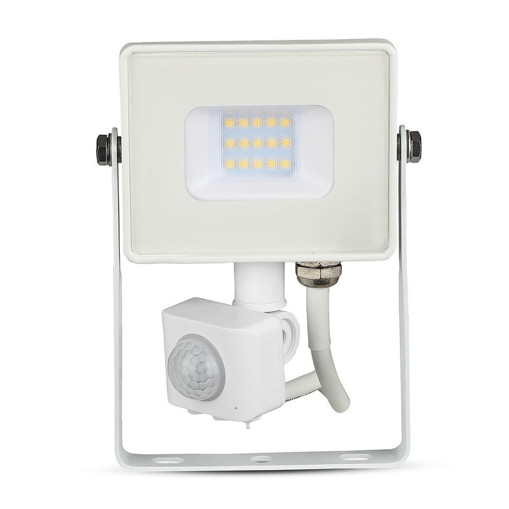 LED Solution Weißer LED-Strahler 10W mit Premium-Bewegungssensor Lichtfarbe: Tageslichtweiß 434